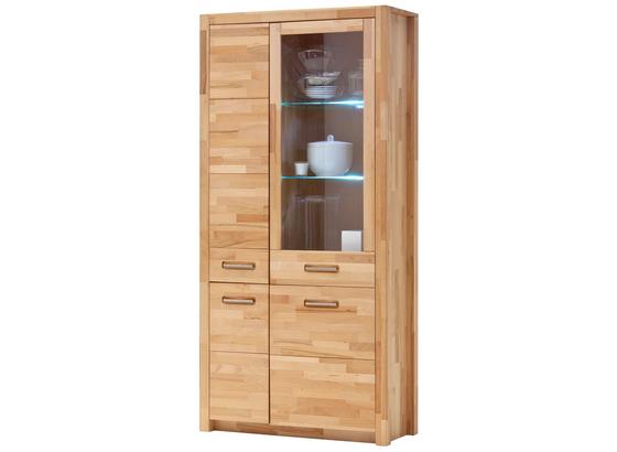 Vitrine Fenja B:98cm Massiv, Kernbuche - Buchefarben, Design, Glas/Holz (98/203/40cm) - Landscape Vitrine Fenja B:98cm Massiv, Kernbuche - Buchefarben, Design, Glas/Holz (98/203/40cm) - Landscape