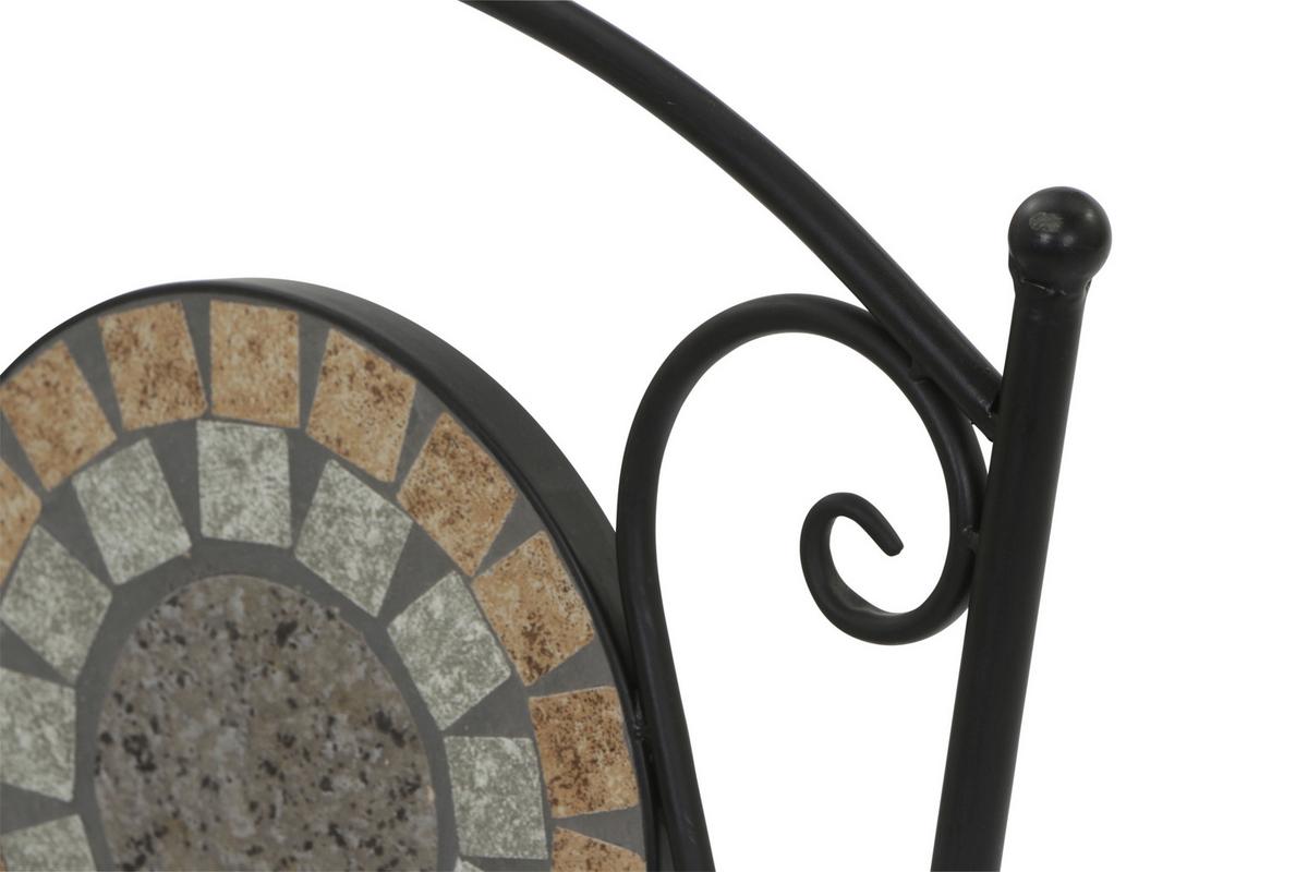 Gartensessel Klappbar Metall/keramik - Multicolor/Schwarz, MODERN, Keramik/Metall (39/88,5/49,5cm) - Siena Garden