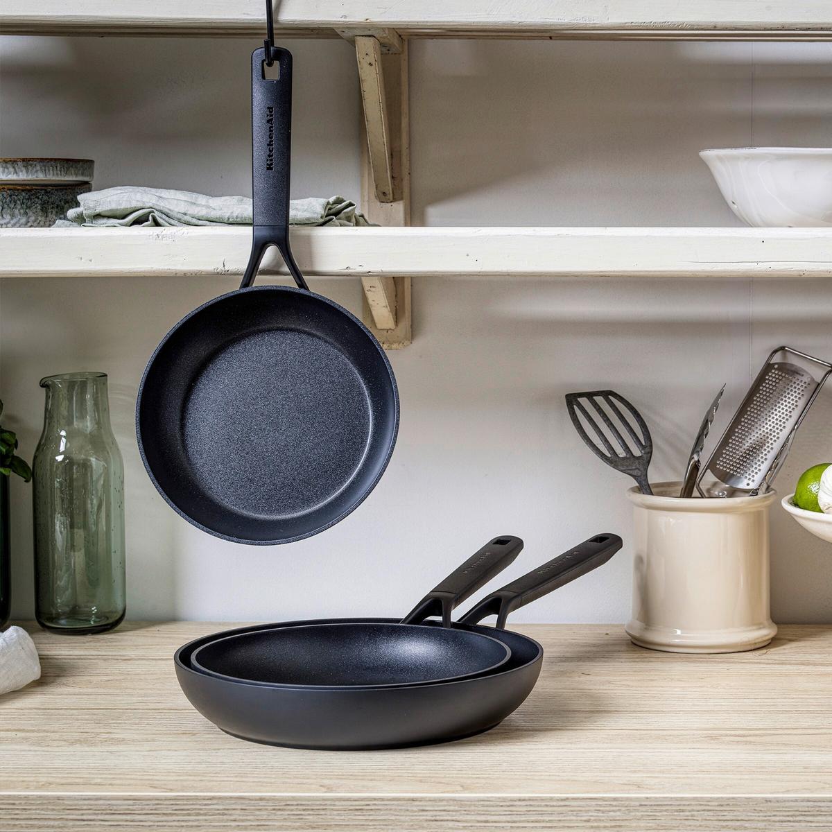 Pfannenset 3-Teilig. DM 20+24+28 cm - Schwarz, Basics, Kunststoff/Metall (20//24//28cm) - KitchenAid