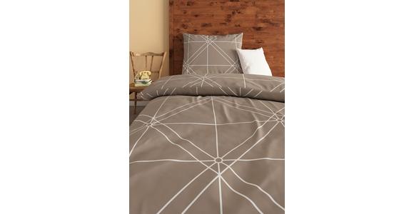 Satin Beettwäsche 140x200 cm Chalene Baumwolle Taupe - Taupe, ROMANTIK / LANDHAUS, Textil (140/200cm) - James Wood