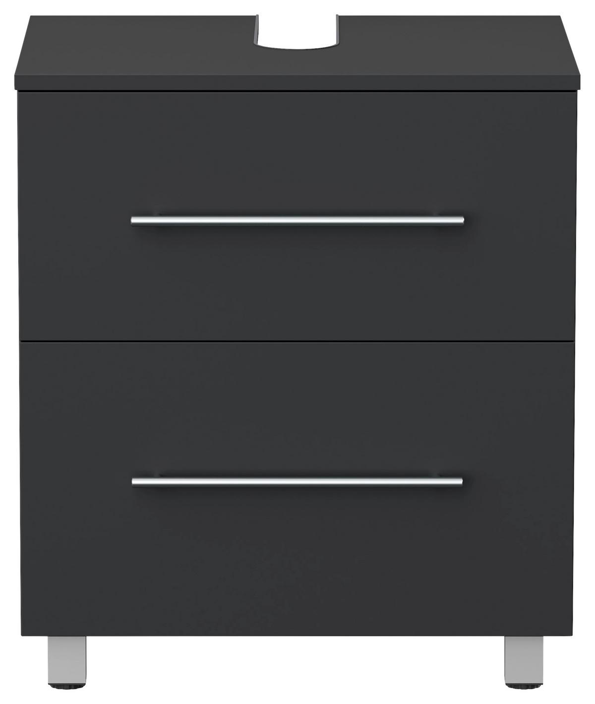 Waschbeckenunterschrank Mondial Graphitfarben B: 55 cm - Graphitfarben, MODERN, Holzwerkstoff (55/63/41,6cm) - MID.YOU
