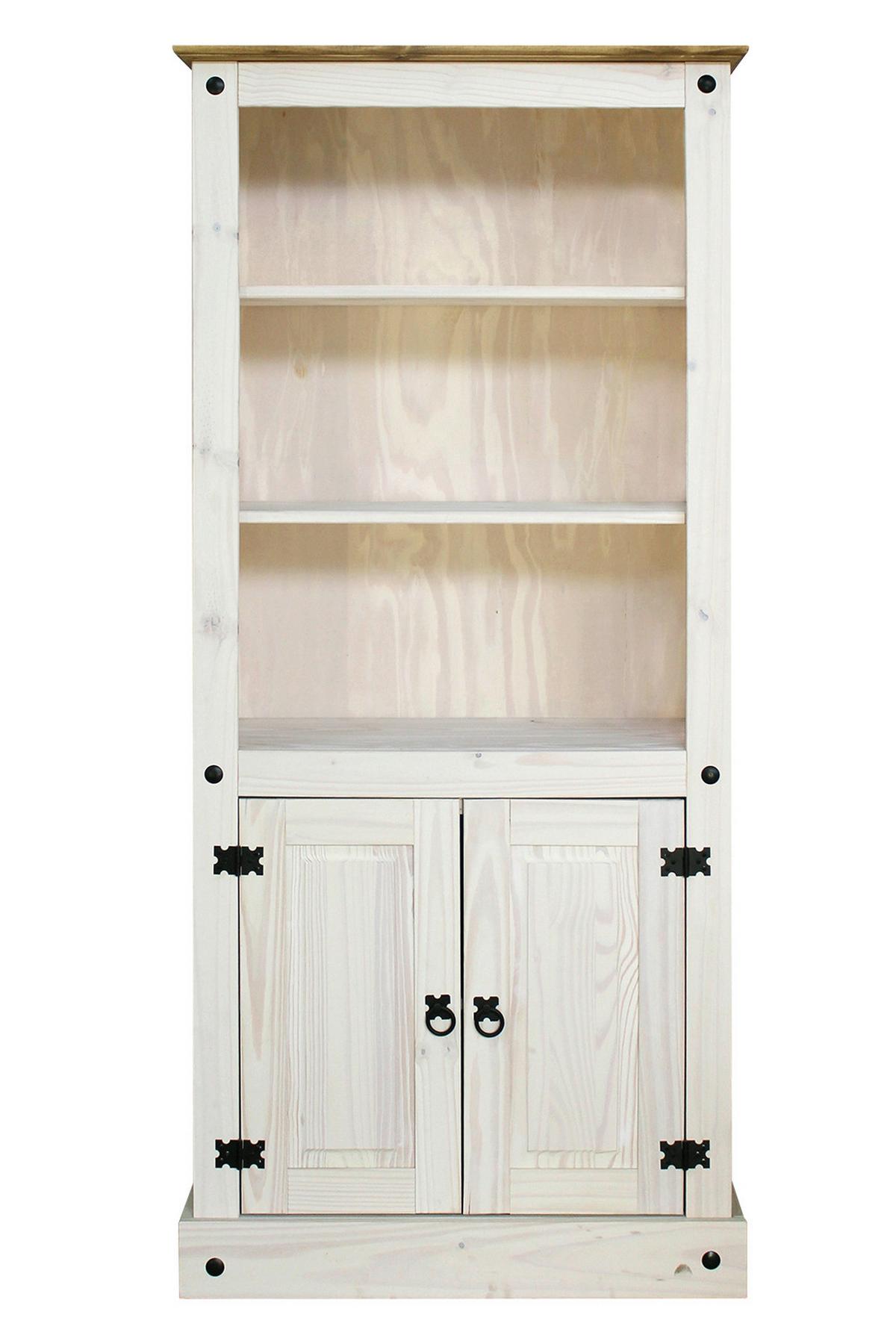 REGAL Honig/Weiß B: 81cm - Weiß/Honig, Design, Holz (81/177/38cm) - MID.YOU