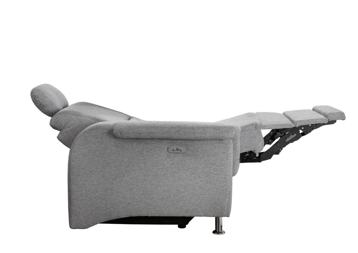 Ecksofa mit Stauraum Parole Silberfarben Chenille - Chromfarben/Silberfarben, MODERN, Textil (231/165cm) - Livetastic