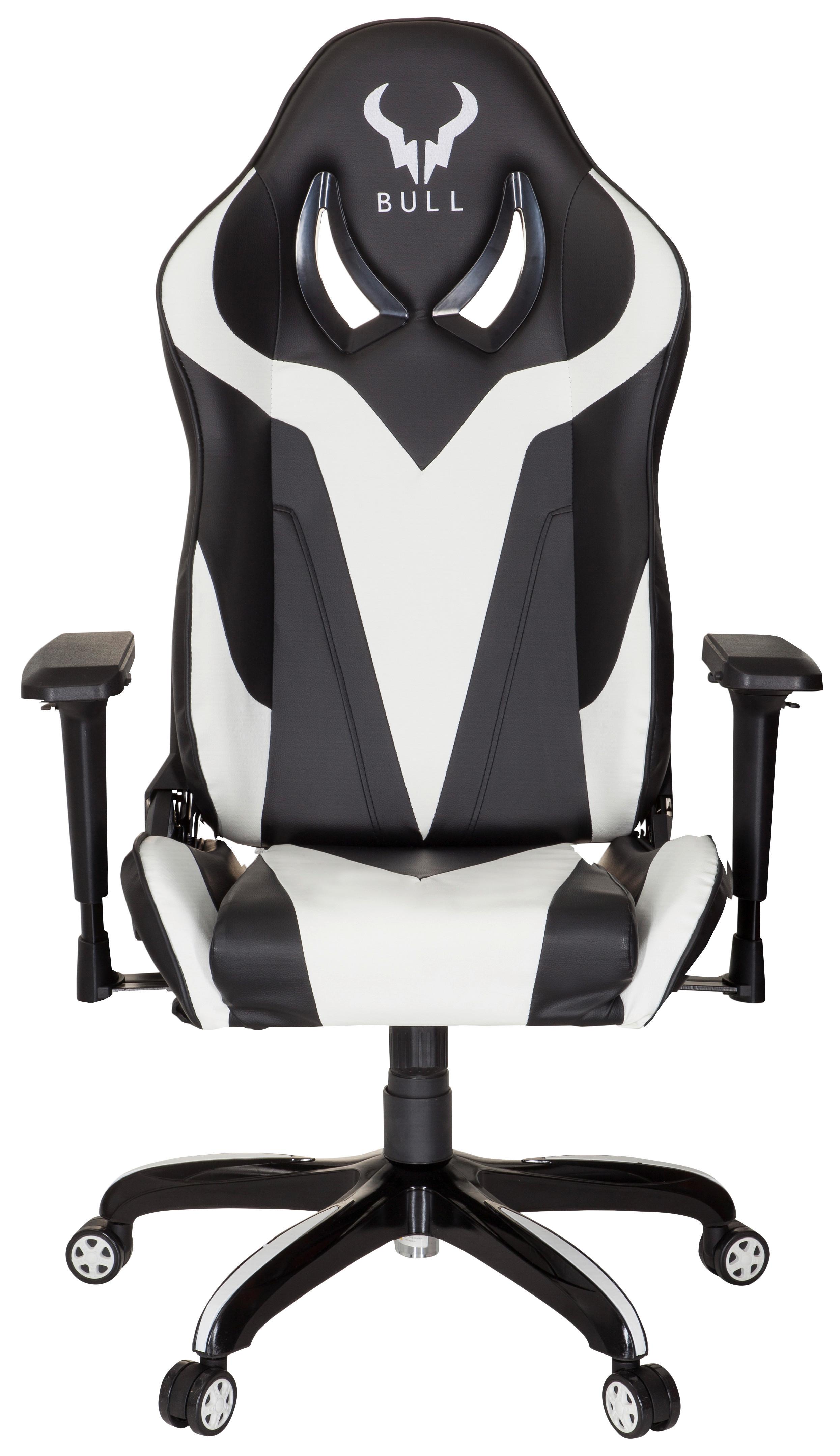 Gamingstuhl Promoter I Schwarz/Weiß - Schwarz/Weiß, MODERN, Kunststoff/Textil (74/133/67cm) - MID.YOU