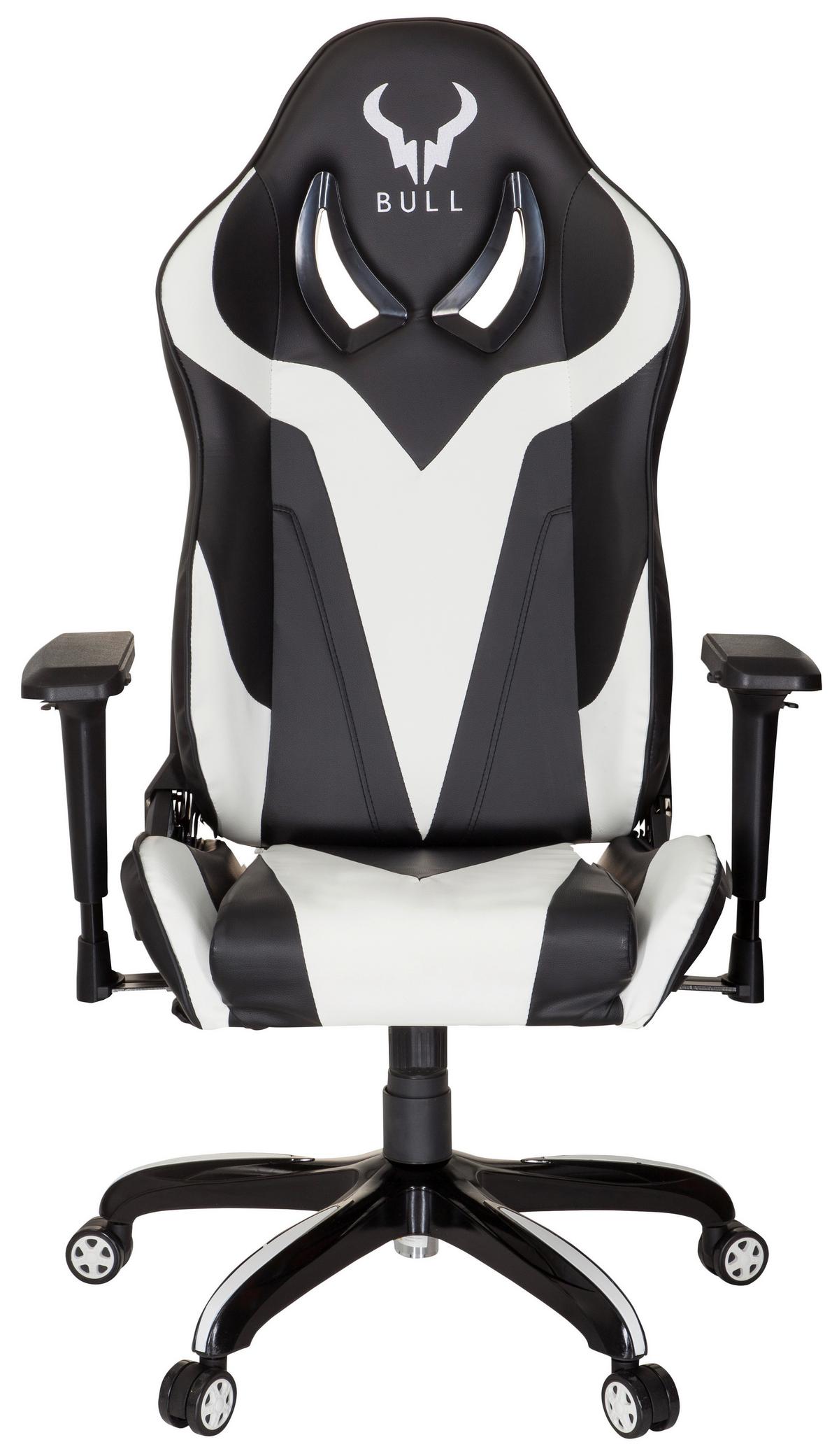 Gamingstuhl Promoter I Schwarz/Weiß - Schwarz/Weiß, MODERN, Kunststoff/Textil (74/133/67cm) - MID.YOU