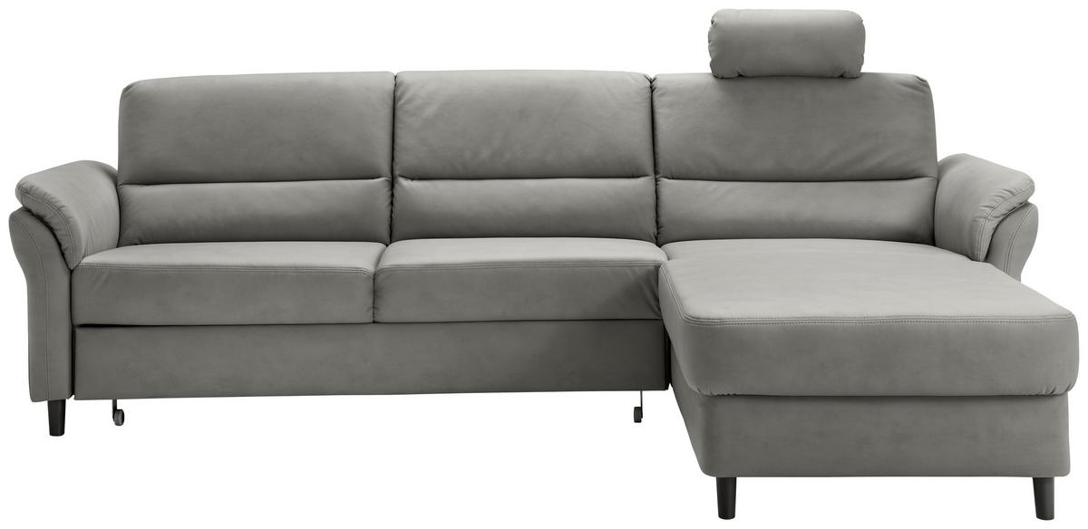 Ecksofa Cavoli, Grau S: 279x176 cm - Schwarz/Grau, MODERN, Textil (279/176cm) - Livetastic
