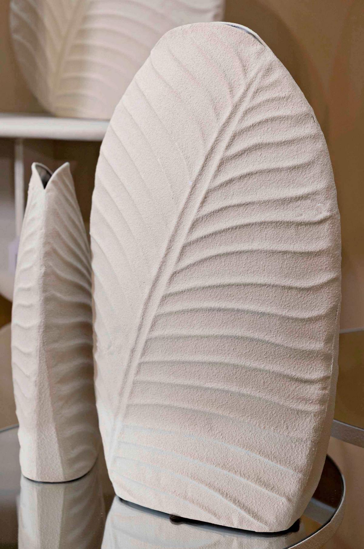 Vase Dune High Creme B: 26 Cm - Creme, Basics, Metall (26/41/11cm)