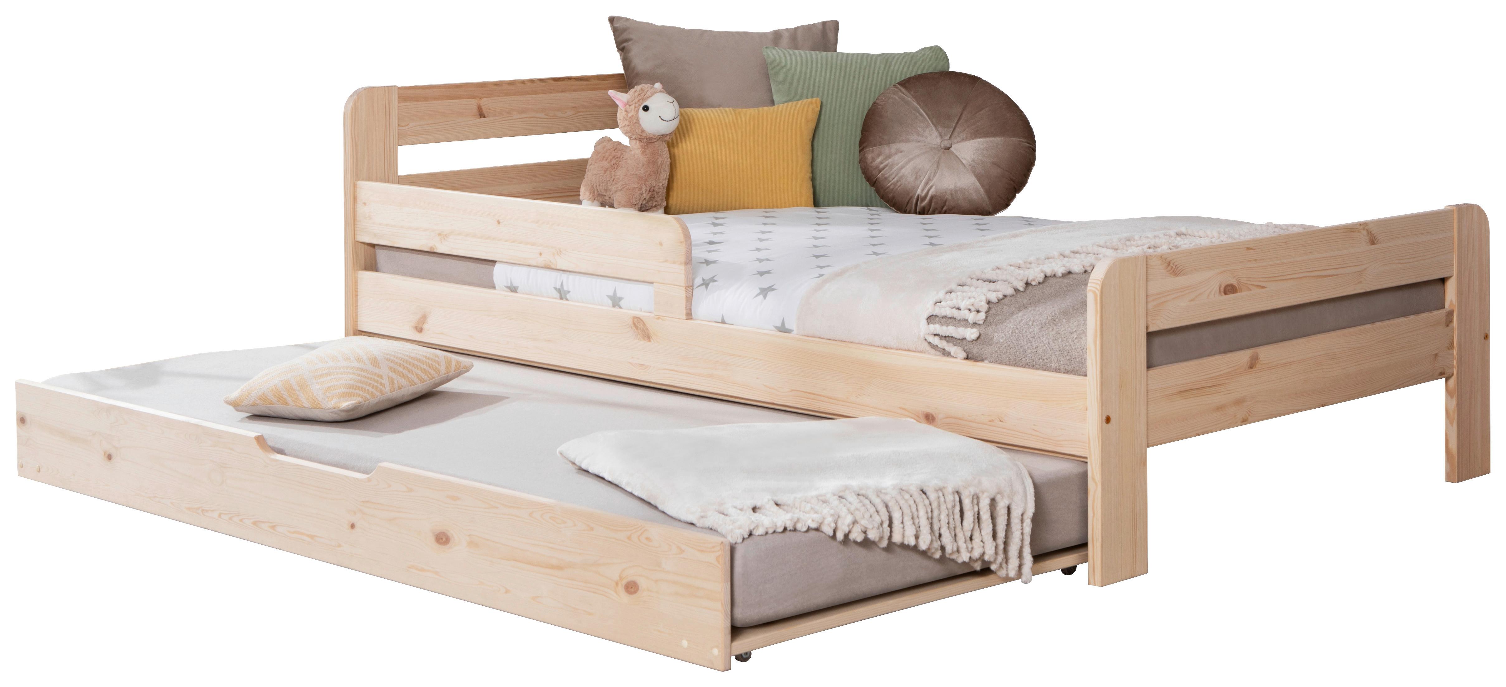 Bett Bennet Naturfarben inkl. Bettkasten, 120x200 cm - Naturfarben, MODERN, Holz (120/200cm) - MID.YOU