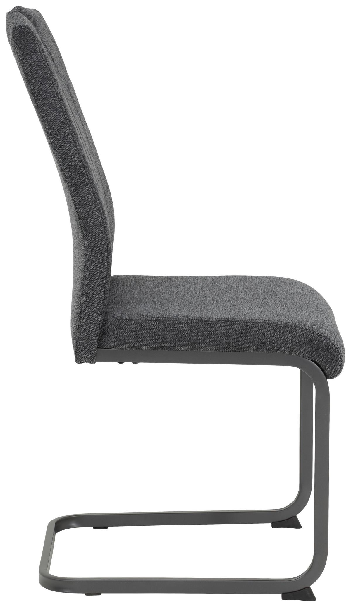 Schwingstuhl-set Britta S Anthrazit - Anthrazit/Grau, MODERN, Textil/Metall (44/100/59cm) - MID.YOU