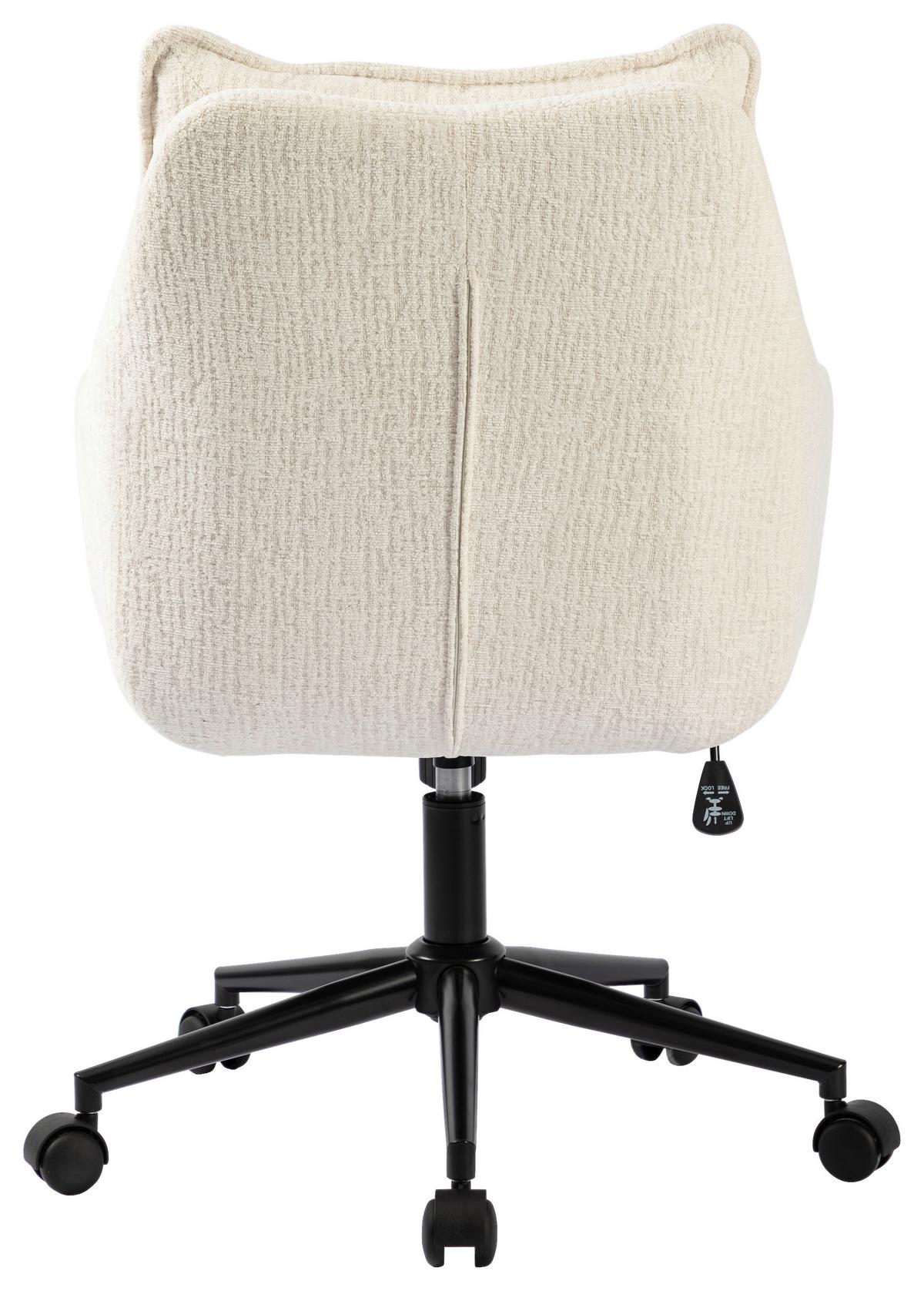 Drehstuhl Siena Beige B: 58 cm - Beige/Schwarz, MODERN, Kunststoff/Textil (58/85-93/58cm) - MID.YOU