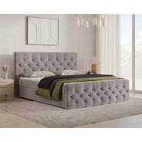 BOXBETT Karo Taupe 160x200cm - Taupe/Schwarz, MODERN, Holz/Kunststoff (160/200cm) - MID.YOU