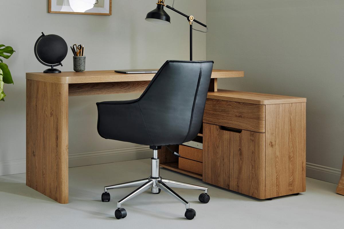 Drehstuhl Boss Worx - Chromfarben/Schwarz, MODERN, Kunststoff/Textil (61/61/84cm) - Livetastic