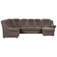 Wohnlandschaft Boston Taupe Chenille - Taupe/Schwarz, KONVENTIONELL, Textil (216/333/165cm) - Livetastic