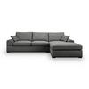 Ecksofa Veda Grau S: 308x186 Cm - Beige/Schwarz, Basics, Holz/Textil (308/186cm) - MID.YOU