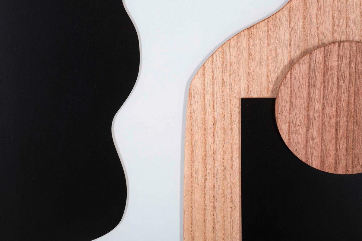 Wanddeko Astry A Schwarz, Weiß B: 60 cm - Basics, Holzwerkstoff (60/80/2 cm)