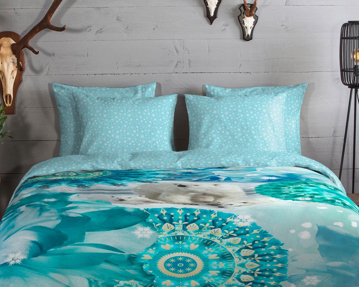 Kinderbettwäsche Seppo Blau Hellblau 140x200 cm - Blau/Hellblau, Trend, Textil (140/200cm)