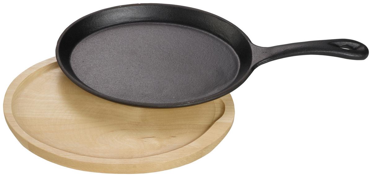 Servierpfanne Echtwerk Servierpfanne - Schwarz, Design, Metall (37,4/18,5/1,6cm) - Echtwerk