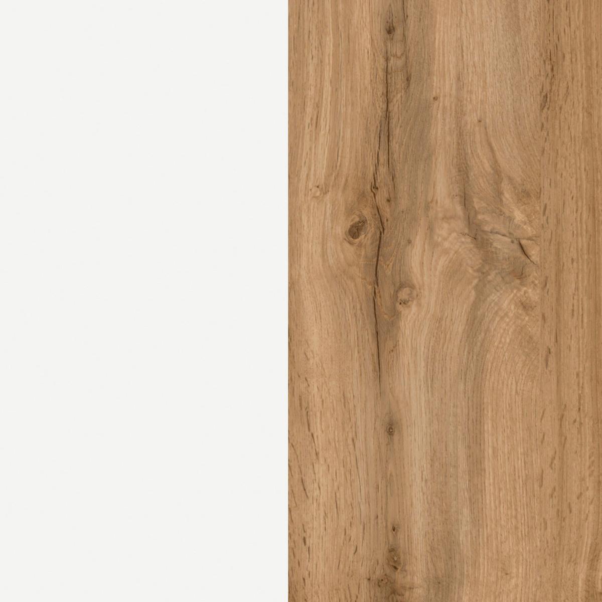 Waschbecken Mit Unterschrank Varese B: 105 Cm Weiß/eiche - Eiche Wotan/Weiß, MODERN, Keramik/Holzwerkstoff (105cm) - Held