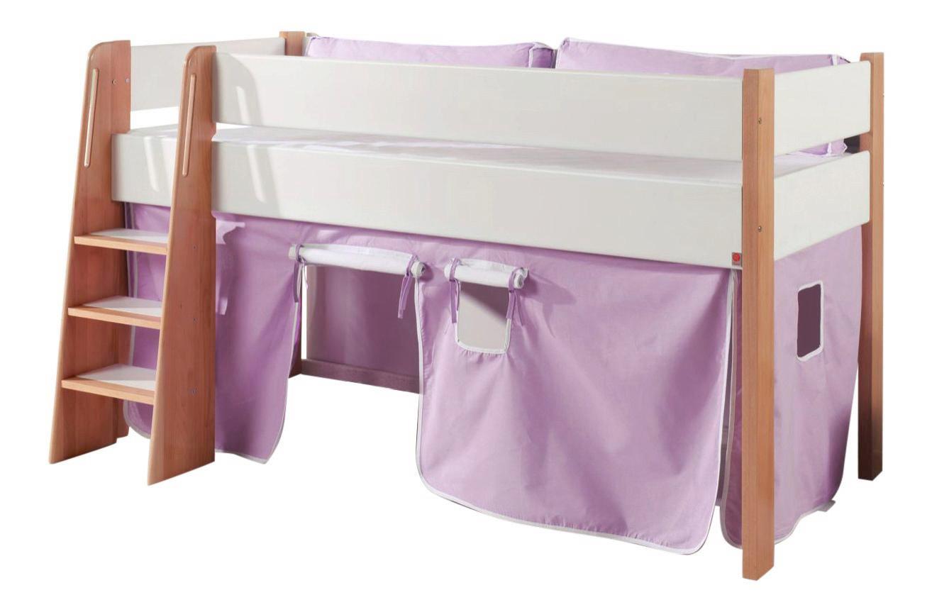 Spielvorhang 3-teilig Weiß/ Flieder - Flieder/Weiß, Design, Textil