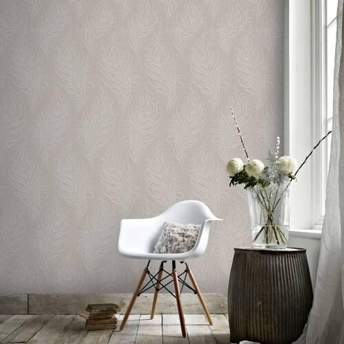 Vliestapete 33-319 - Grau, Basics, Papier/Kunststoff (52/1000cm)