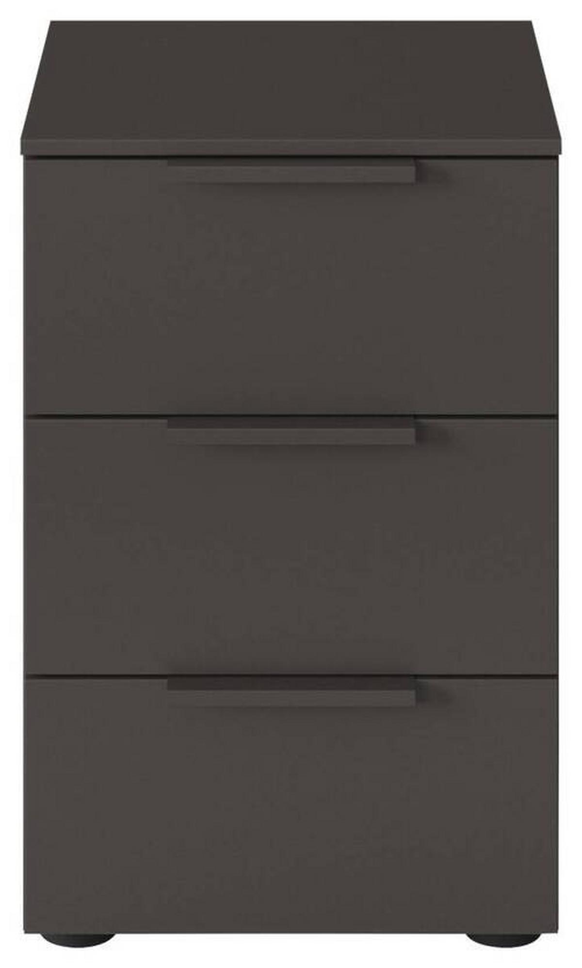 Nachtkästchen Flipp Graphitfarben B: 40 Cm - Schwarz/Graphitfarben, MODERN, Holzwerkstoff (40/61/42cm) - Rauch Möbel