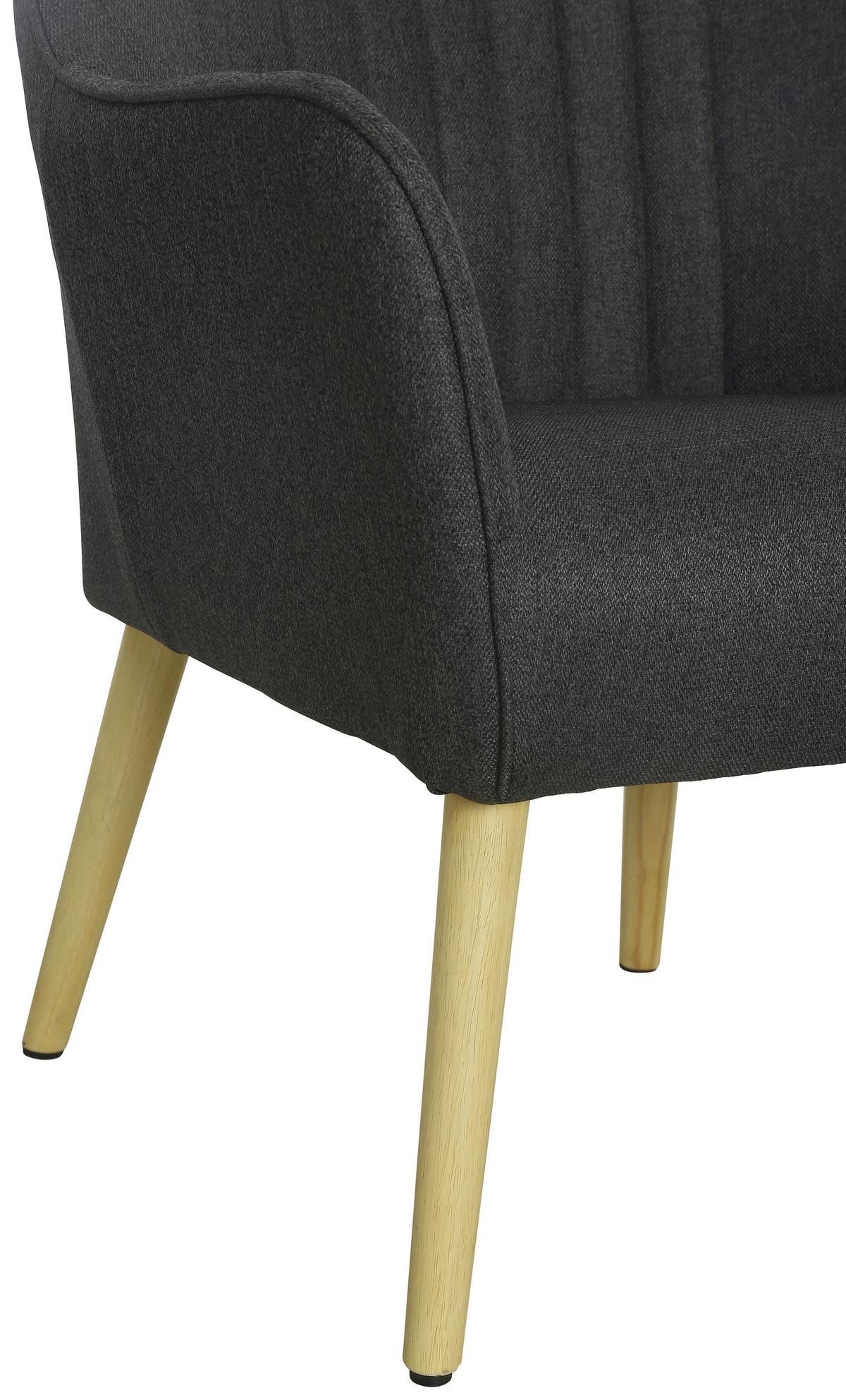 Sessel Juno - Dunkelgrau/Naturfarben, MODERN, Holz/Textil (71/85.5/67cm) - P & B