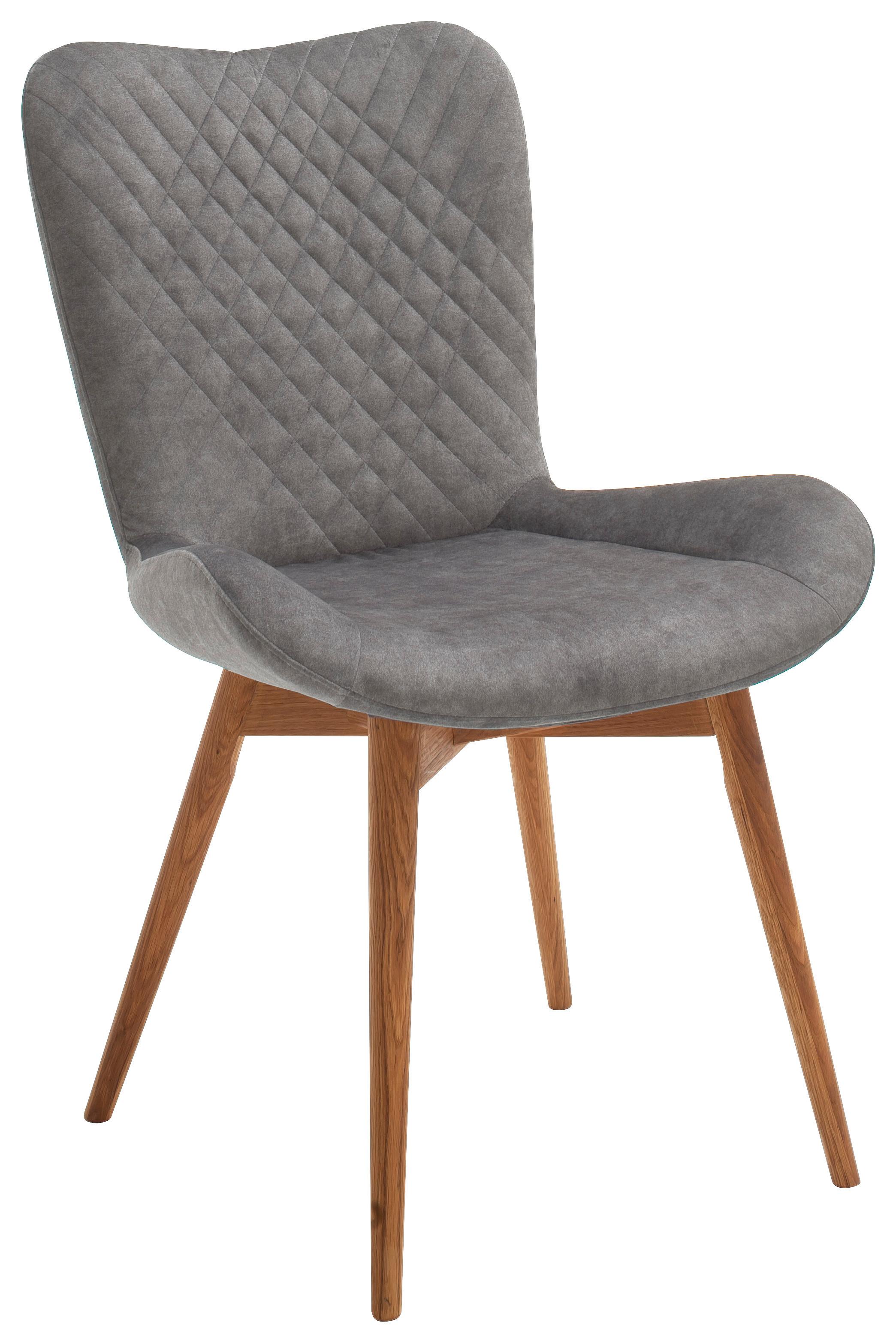 Stuhl Sarander - Eichefarben/Grau, Natur, Holz/Textil (58/88/67cm) - MID.YOU