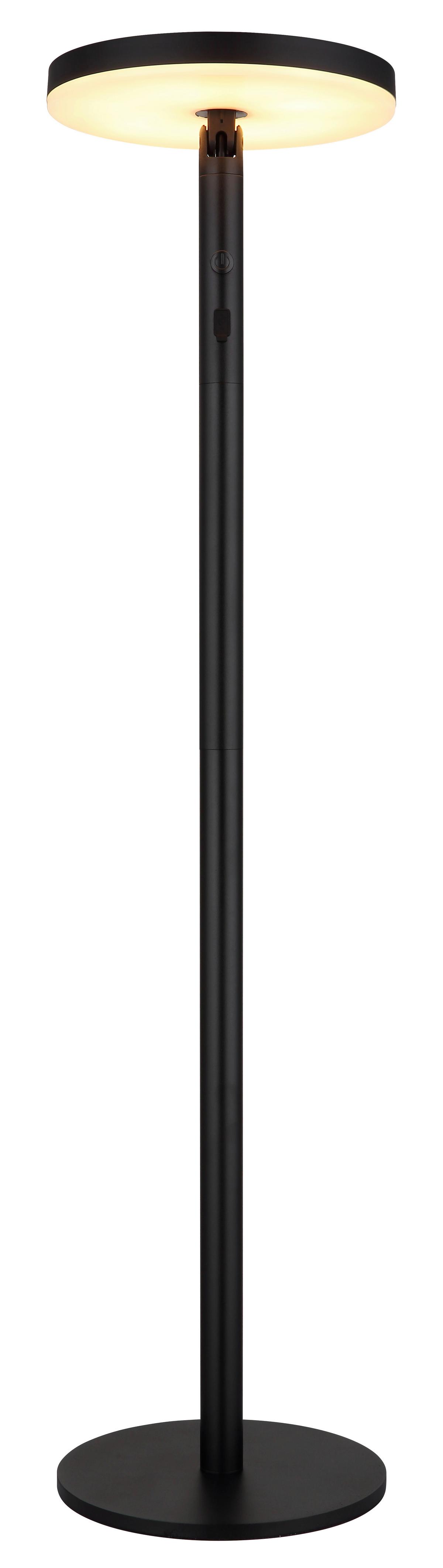 Solarleuchte 1800-3000k - Opal/Schwarz, Design, Kunststoff/Metall (23/145cm) - Globo