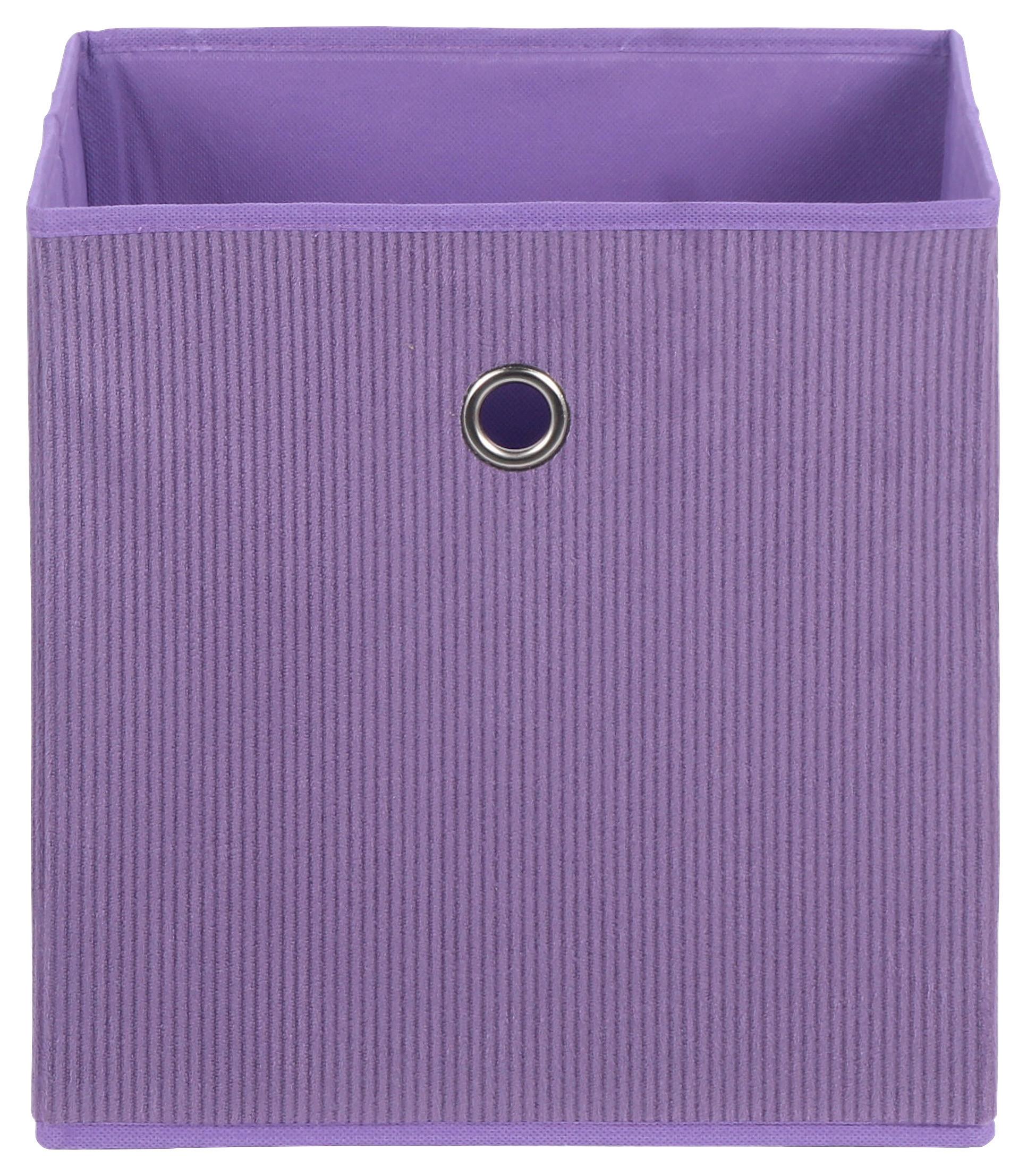 Faltbox Cubi New - Lila, MODERN, Papier/Textil (30/30/30cm)