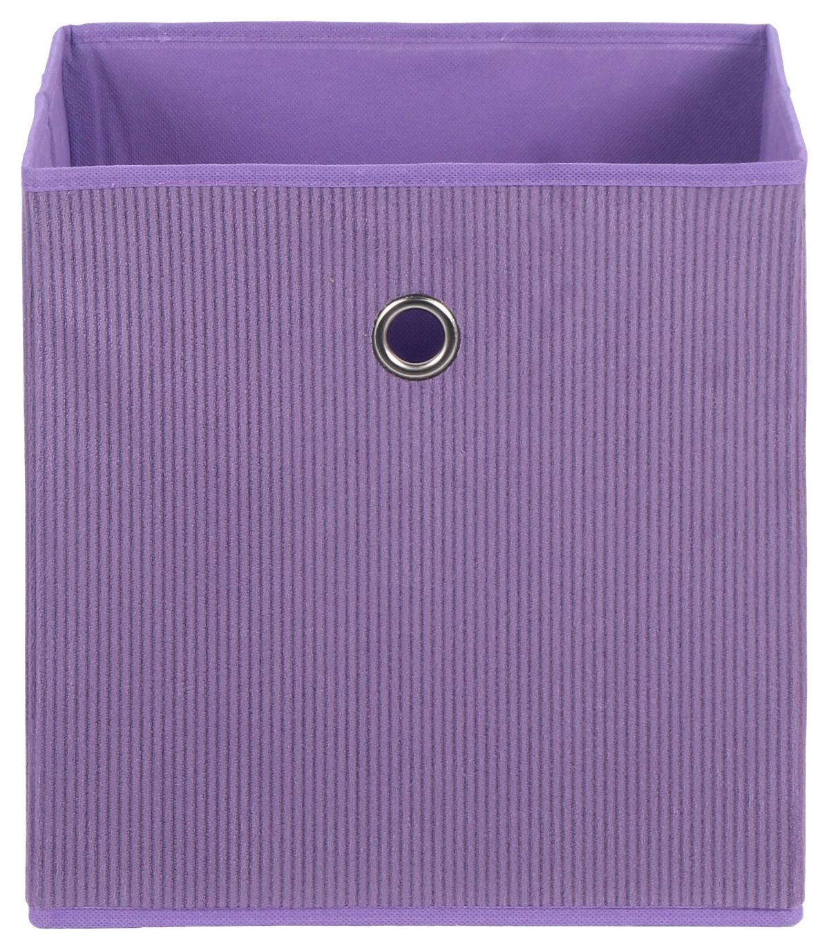 Összehajtható Doboz Cubi New - lila, Modern, textil/papír (30/30/30cm)