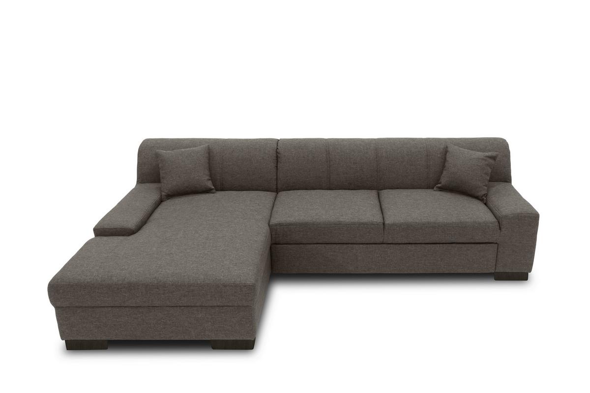 Ecksofa Norma Grau Webstoff - Wengefarben/Grau, Design, Textil (153/268cm) - MID.YOU