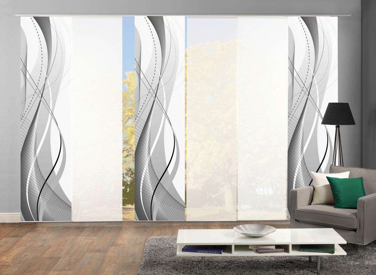 Flächenvorhang Carlisle Grau B: 60 Cm - Grau, Design, Textil (60/245cm)