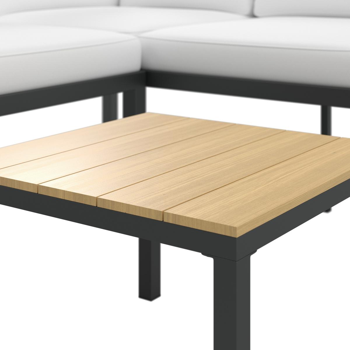 TERASOVÁ SEDACÍ SOUPRAVA ARIANNA - černá/krémová, Moderní, kov/textil (146/76/75cm) - Bessagi Garden