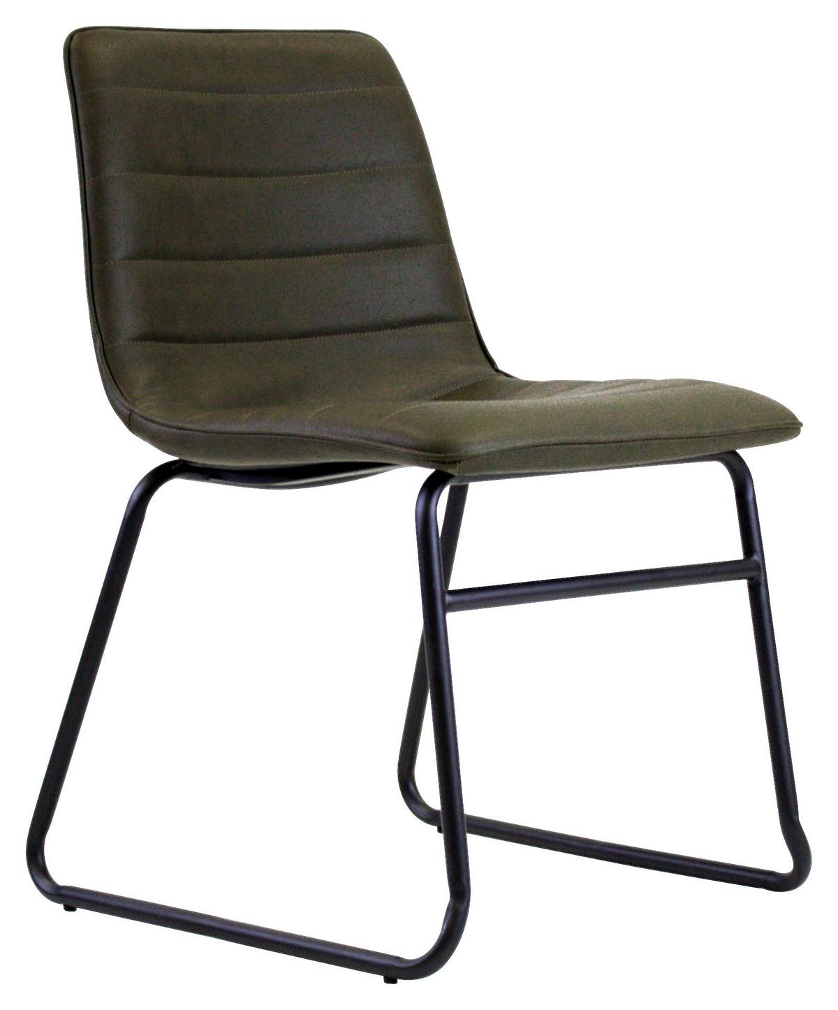 Stuhl Milan Dunkelgrün, B: 48 cm - Dunkelgrün, KONVENTIONELL, Kunststoff/Textil (48/77/56cm) - MID.YOU