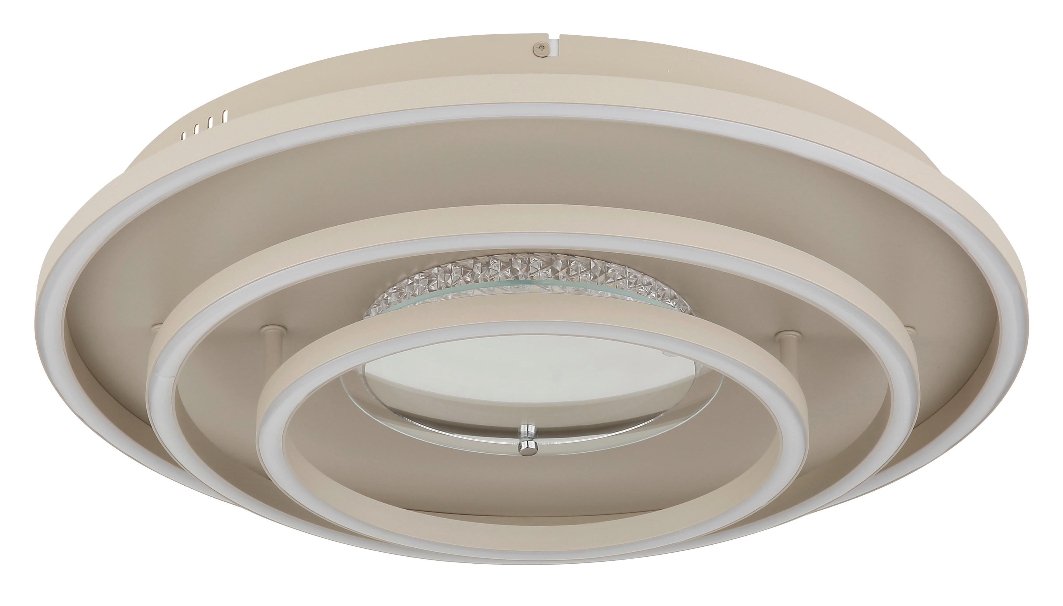 LED-Deckenleuchte Memory-Funktion - Sandfarben/Weiß, Design, Kunststoff/Metall (51,1/10,8cm) - Globo