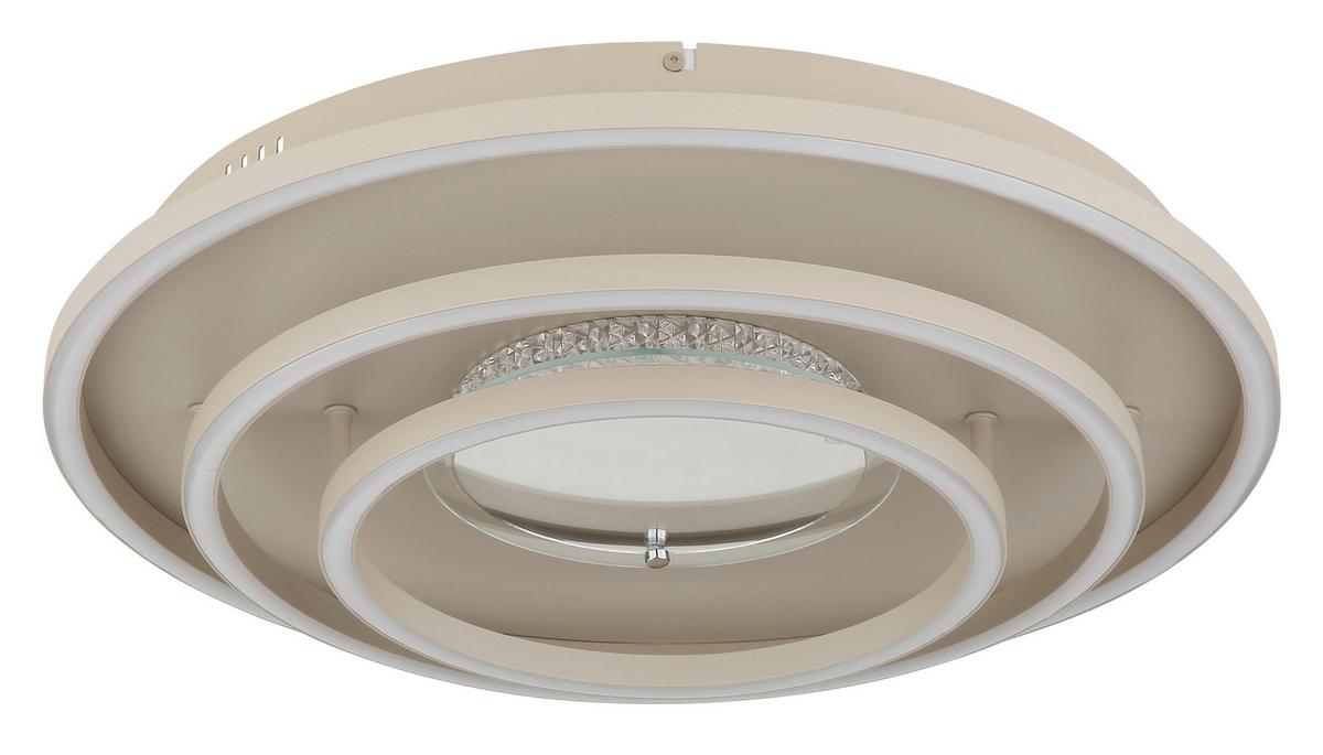 LED-Deckenleuchte Memory-Funktion - Sandfarben/Weiß, Design, Kunststoff/Metall (51,1/10,8cm) - Globo