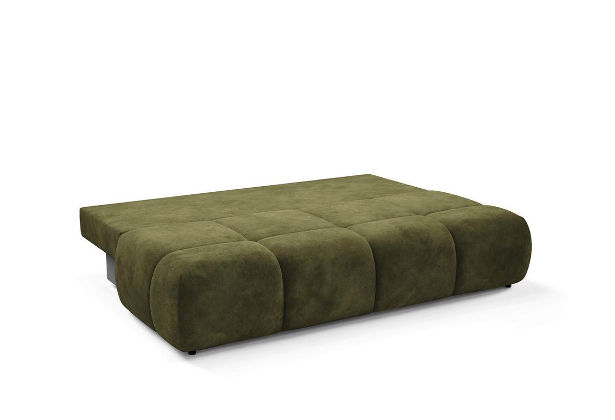 Schlafsofa Maron Olivgrün - Schwarz/Olivgrün, Design, Textil (219/94/110cm) - Livetastic