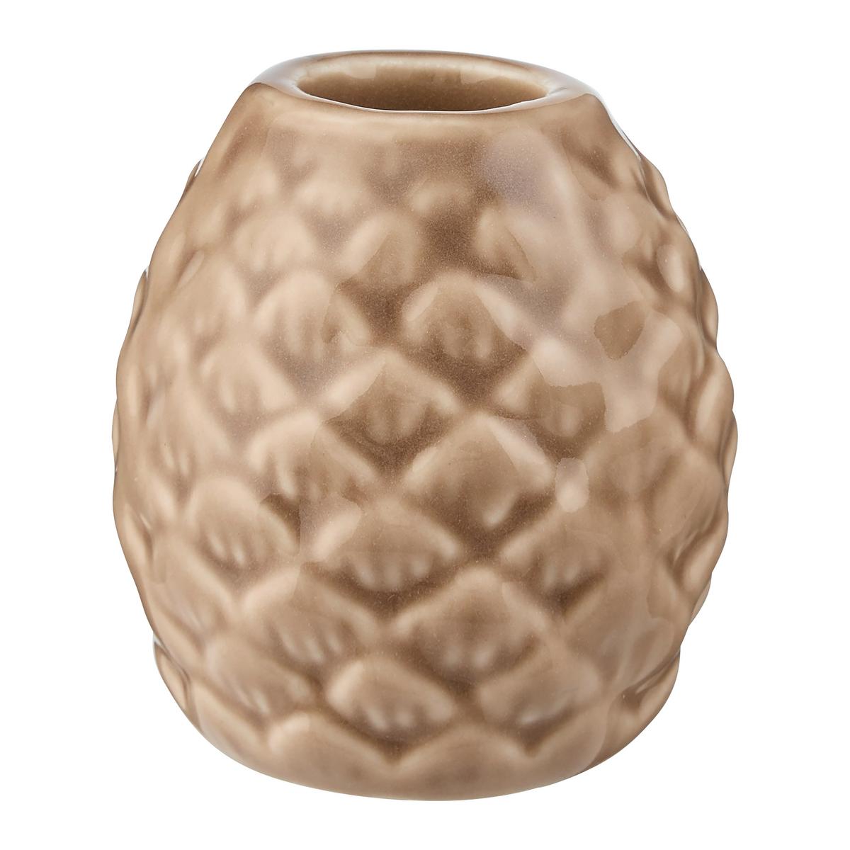 Stojan na sviečku PINECONE - hnedá, Konventionell, keramika (5,5/6cm) - Mömax