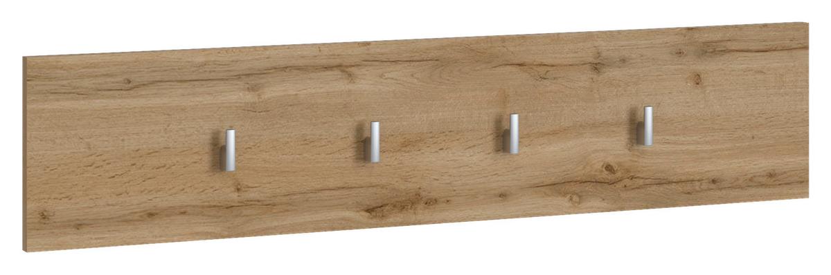 Garderobenleiste Hola Wotan Eiche B: 90 cm - Eiche Wotan, Trend, Holzwerkstoff (90/19,5/1,6cm)