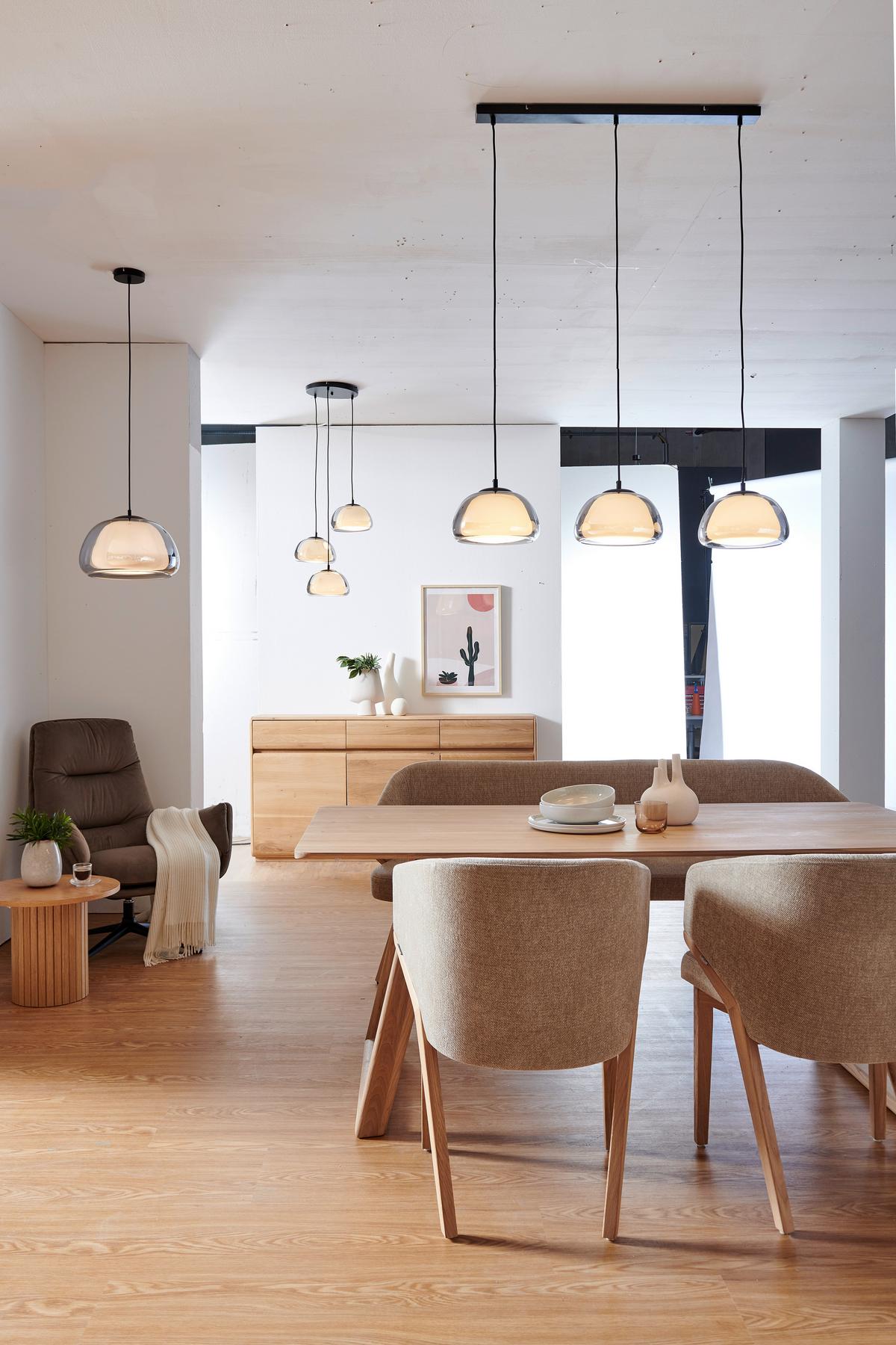 ZÁVĚSNÉ SVÍTIDLO JELLA - černá/světle šedá, Trend, kov/textil (95/25/120cm)