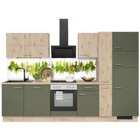 Küchenzeile Ip1200 Mit Geräten B: 310 Cm Eiche Dekor - Eichefarben, Basics, Holzwerkstoff (310cm) - Impuls