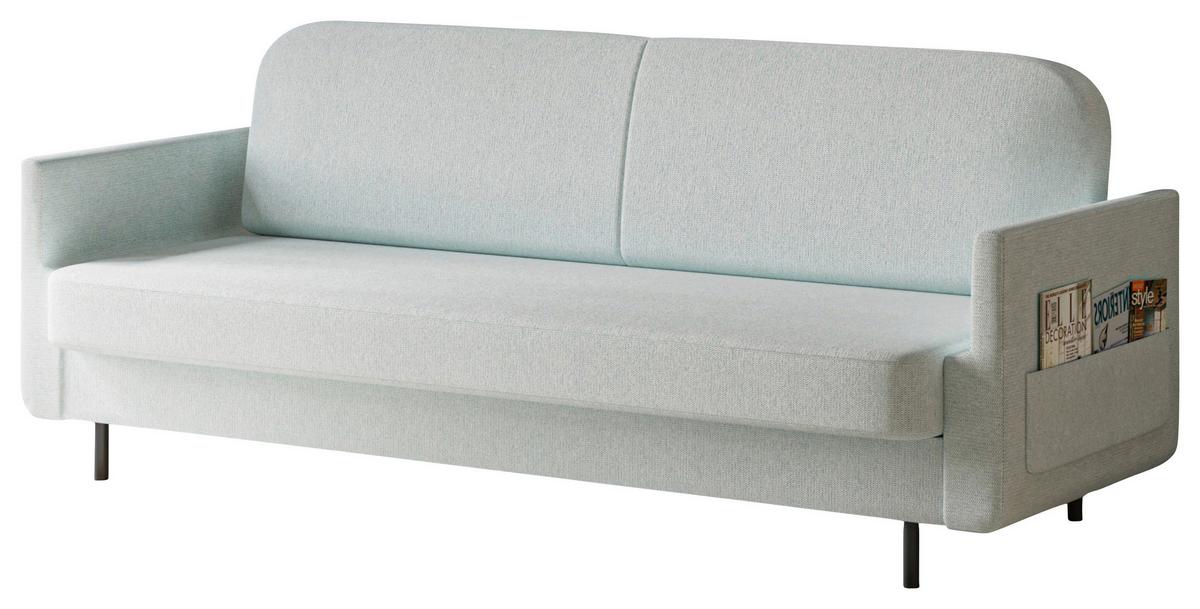 Schlafsofa Cloudy Hellblau B: 221 cm - Hellblau, Design, Textil (221/87/84cm) - MID.YOU