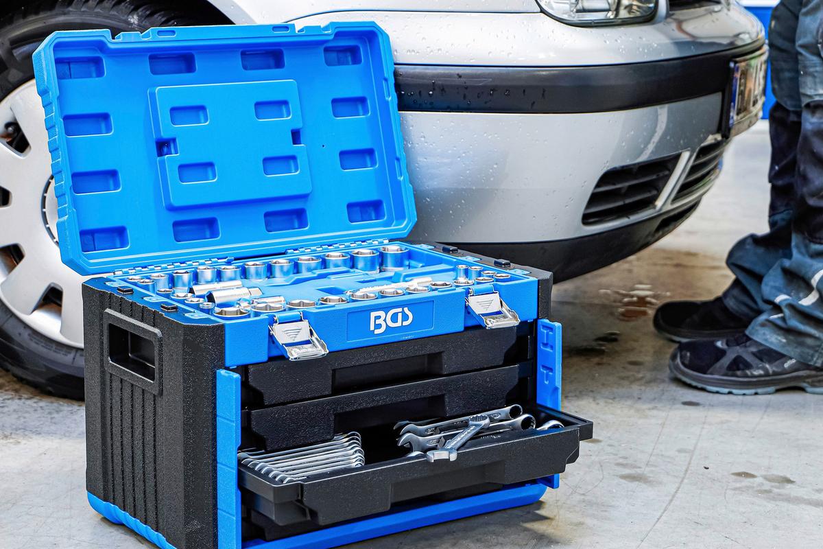 Steckschlüsselsatz Sechskant - Blau/Schwarz, Basics (53,4/32,5/36,6cm)