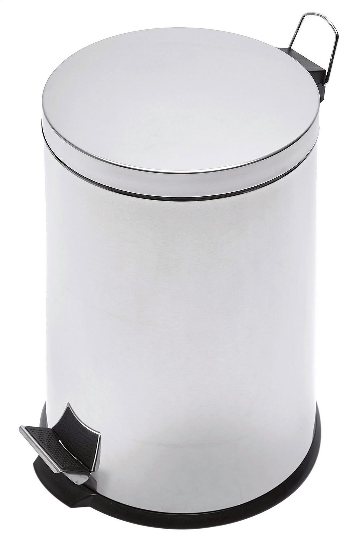 Treteimer 20L Alufarben Metall LxBxH: 29x29x44 cm - Alufarben, Basics, Metall (29/29/44cm)