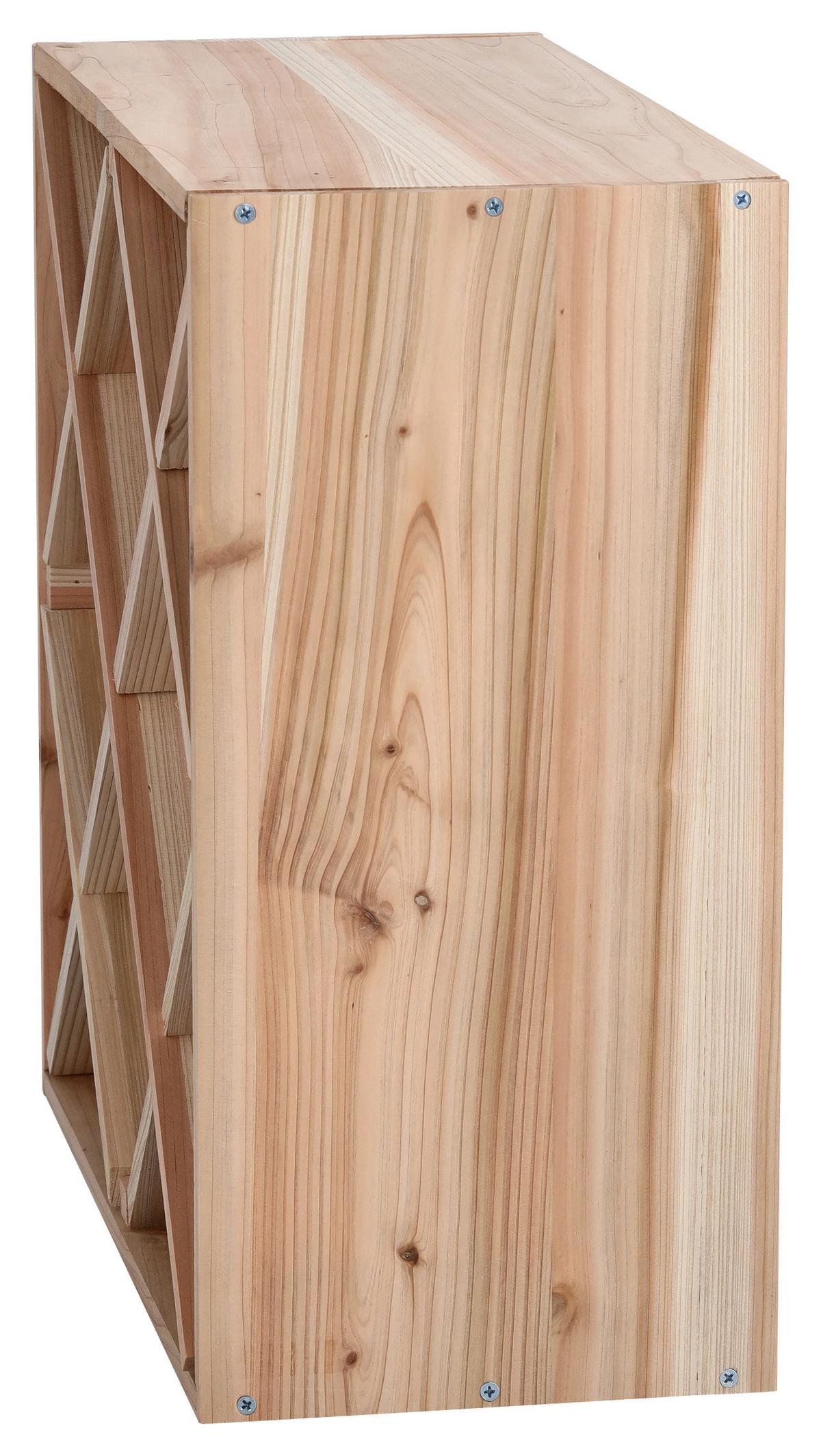 Weinregal Naturfarben B: 52 Cm - Naturfarben, Basics, Holz (52/52/25cm) - Zeller Present