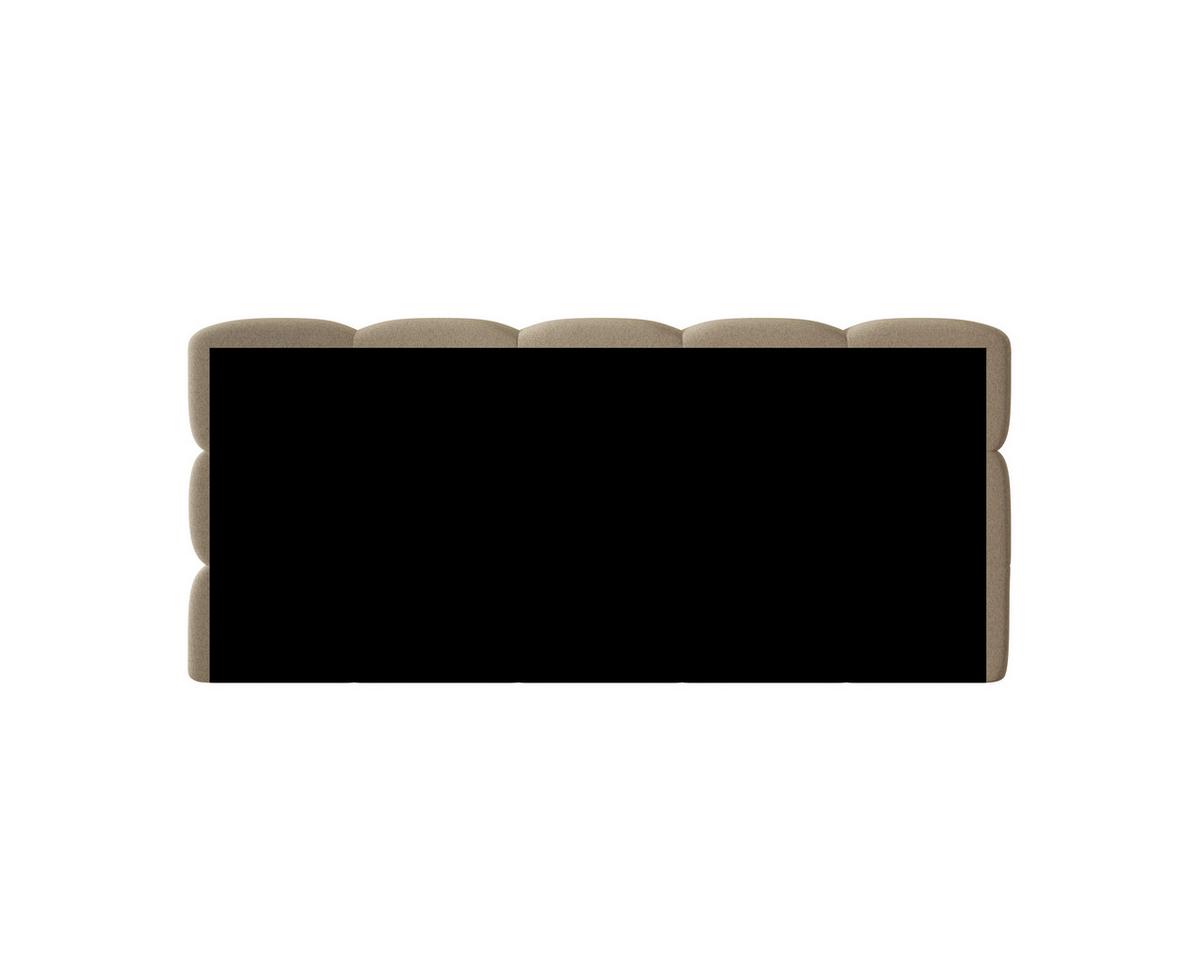 Polsterbett Noe Braun, Lf: 180x200 cm - Schwarz/Braun, Trend, Textil/Metall (180/200cm)