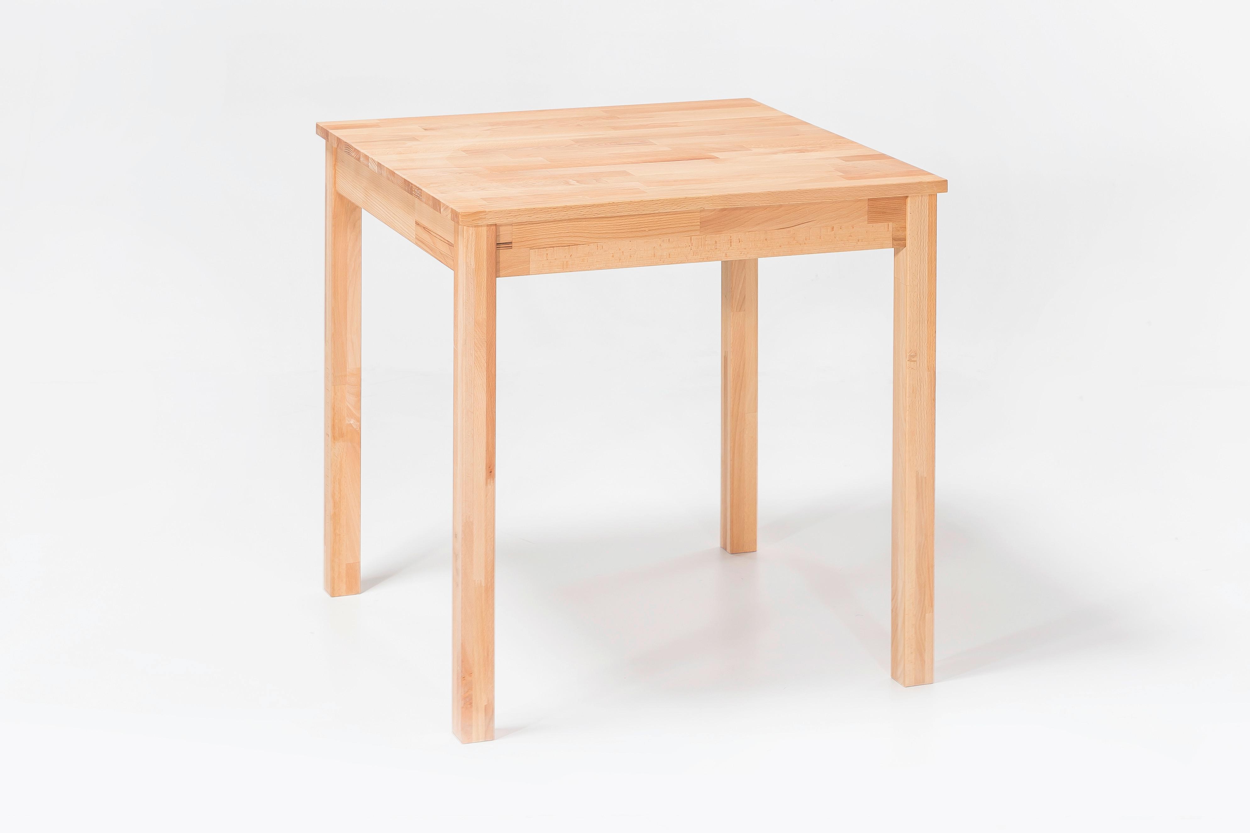 Esstisch mit Echtholz-Platte Alfons 50x76cm Wildeiche - Wildeiche/Kernbuche, LIFESTYLE, Holz (50/76/70cm) - MID.YOU