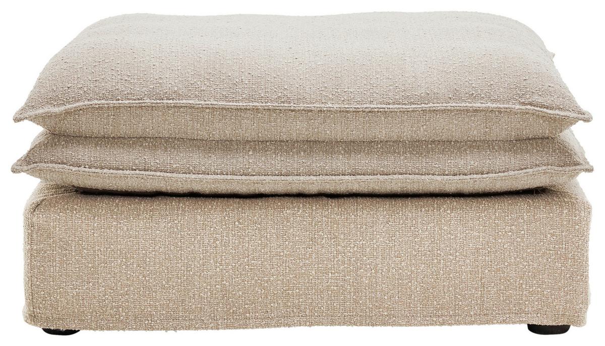 Hocker Aurora - Beige/Schwarz, Trend, Textil (90/46/105cm) - Livetastic