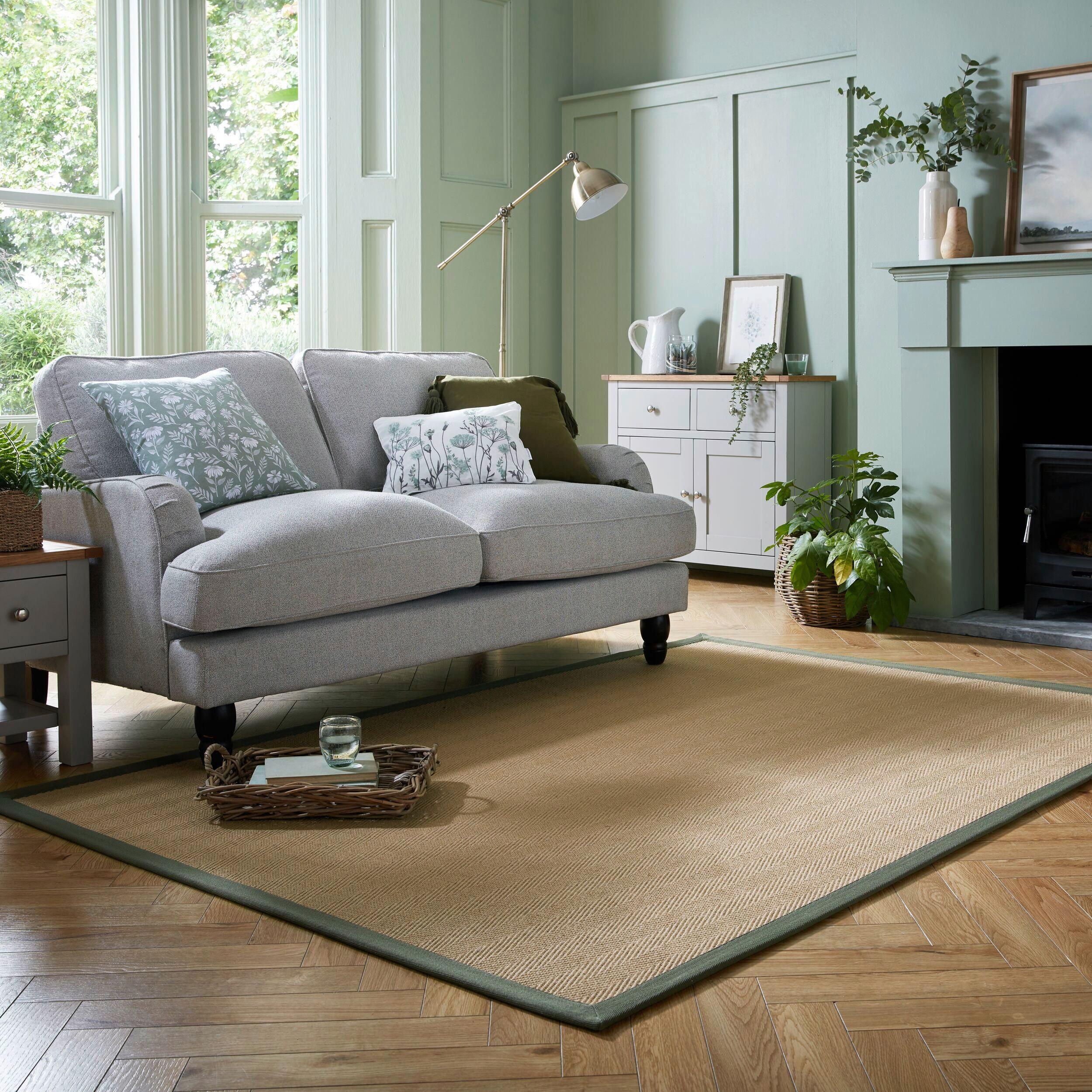 Flachwebteppich Kira - Grün, KONVENTIONELL, Textil (120/170cm)