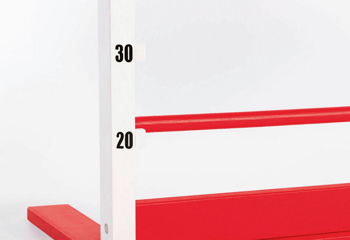 Hindernisparcour Hoppe - Rot, Basics, Holz (92/67/50cm) - Pinolino